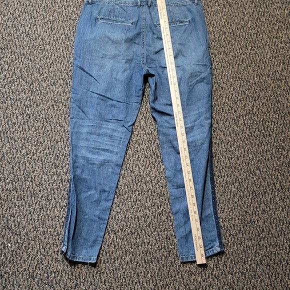 Free People Faded Pleated Trouser Denim Jeans Size 26 - Picture 9 of 15